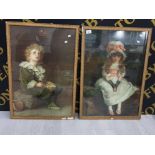 A PAIR OF PEARS ADVERTISING CHROMOLITHOGRAPHS 70 X 46.5 CM IN GILT FRAMES