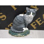 CAST IRON DOOR STOP IN THE FORM OF A CAT