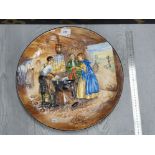 LARGE CHARGER WALL PLAQUE BURLEIGH OF GRETNA GREEN BY F. RIDOWAY 40.5 CM