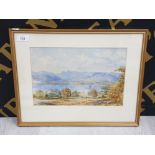 WATERCOLOUR OF WINDERMERE FROM LOW WOOD BY WILLIAM TAYLOR LONGMIRE 1841-1914, 21 X 33 CM