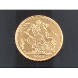 22CT GOLD 2009 FULL SOVEREIGN COIN