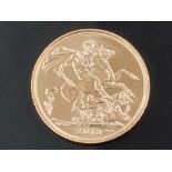 22CT GOLD 2013 FULL SOVEREIGN COIN