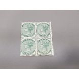 STAMPS GB 1880 1/2D DEEP GREEN MINT BLOCK OF 4 SG 164 CAT £250