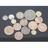 15 COIN COLLECTION OF OLD RUSSIAN COINAGE FROM 1737