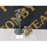 2 BORDER FINE ARTS FIGURES INCLUDES A BORDER TERRIER AND GOLFER FIGURE