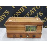 VINTAGE ALLANDER RADIO IN WOODEN CASE 53 CM WIDE