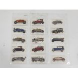 CIGARETTE CARDS MOTOR CARS BY LAMBERT AND BUTLER SET OF 25 GREEN BACK IN GOOD CONDITION