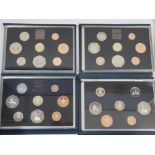 4 UK MINT PROOF YEAR SETS 1983, 1984, 1985, 1988 ALL COMPLETE IN CASES OF ISSUE