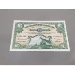 GIBRALTAR 1 POUND BANKNOTE DATE 20-11-1975, ROCK VIGNETTE AT CENTRE, SMALL STAINS, GET AND THE
