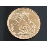 22CT GOLD 2013 FULL SOVEREIGN COIN