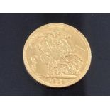 22CT GOLD 1914 FULL SOVEREIGN COIN