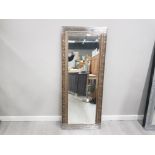 MODERN ORNATE CHAMPAGNE GILT FRAMED MIRROR AS NEW CONDITION 150X60CM