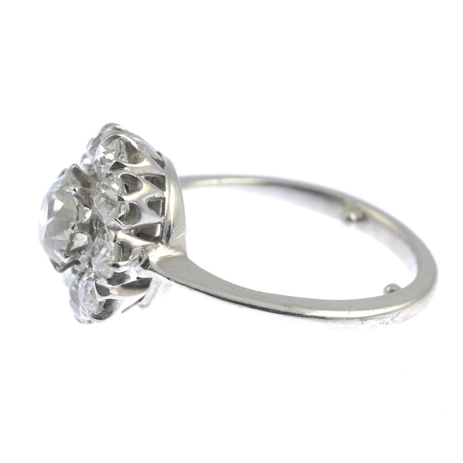 An early 20th century 18ct gold old-cut diamond cluster ring. - Image 5 of 6