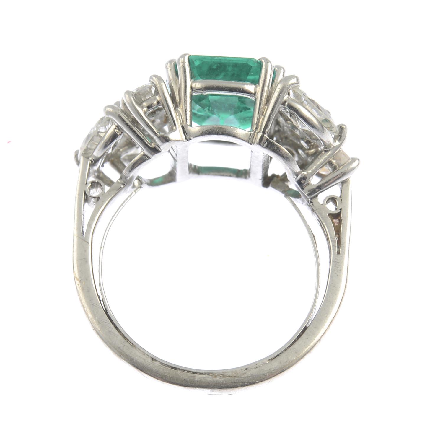 A Colombian emerald and diamond dress ring. - Image 2 of 6