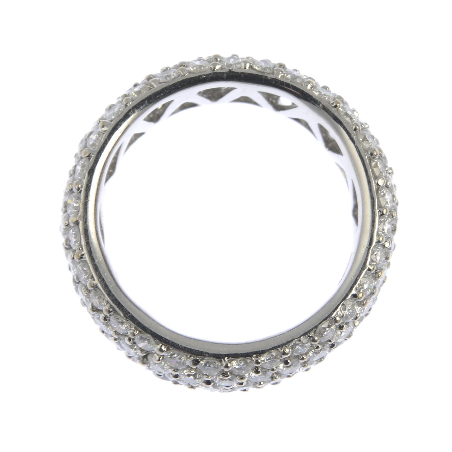 An 18ct gold pave-set diamond full eternity ring.Estimated total diamond weight 4.25cts, - Image 2 of 4