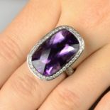 An amethyst and diamond cluster ring, by Buchwald.