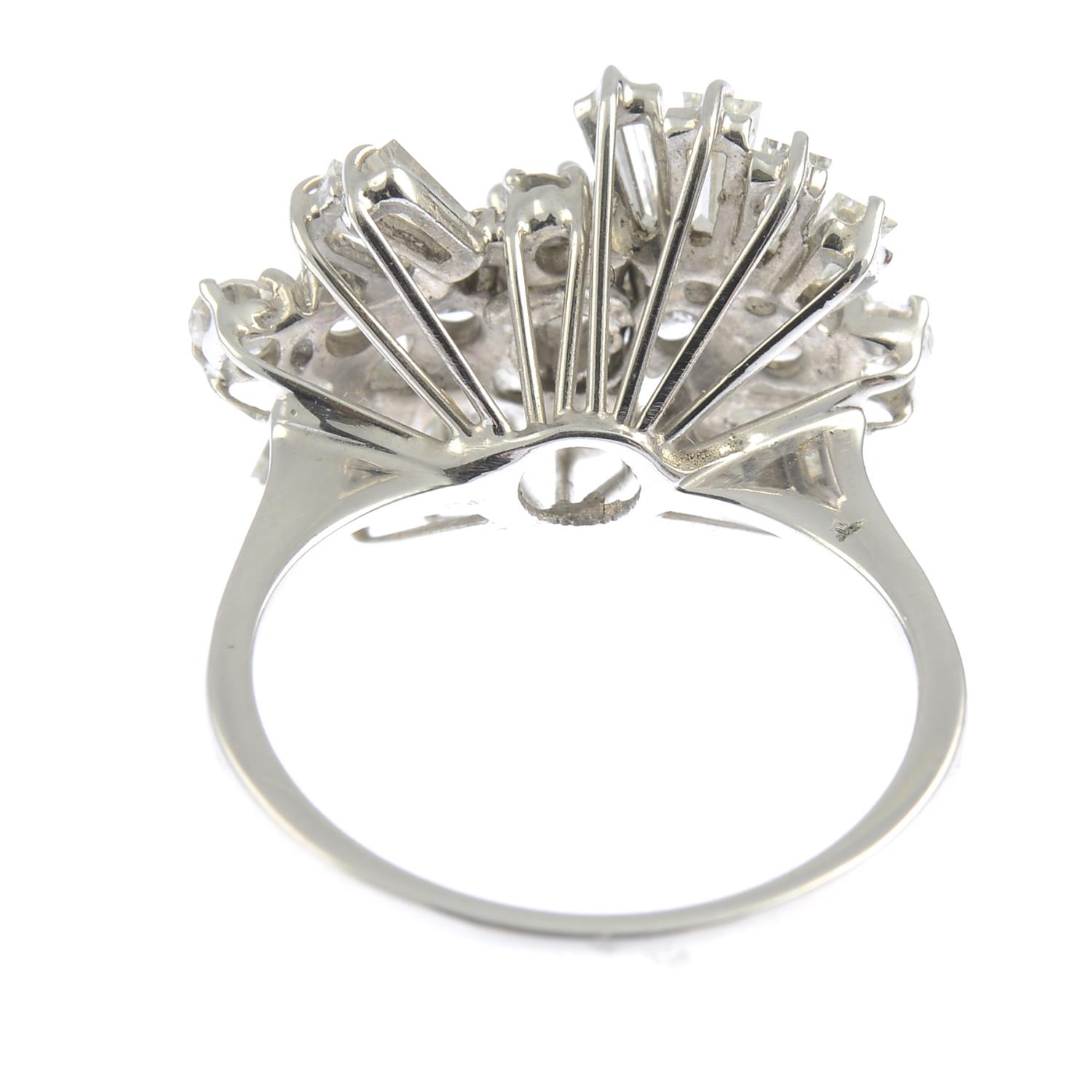 A mid 20th century diamond cocktail ring.Estimated total diamond weight 2cts, - Image 4 of 6