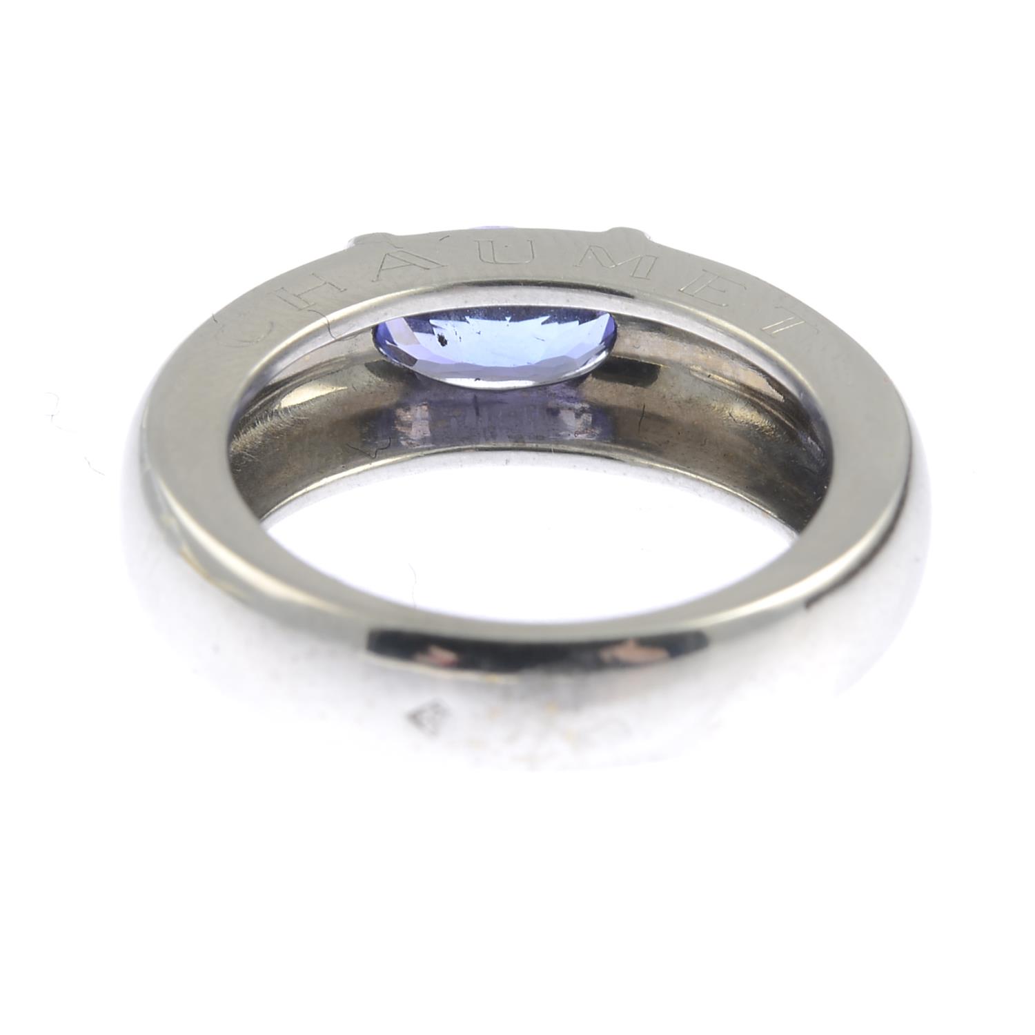 A tanzanite single-stone band ring, by Chaumet. - Image 4 of 6