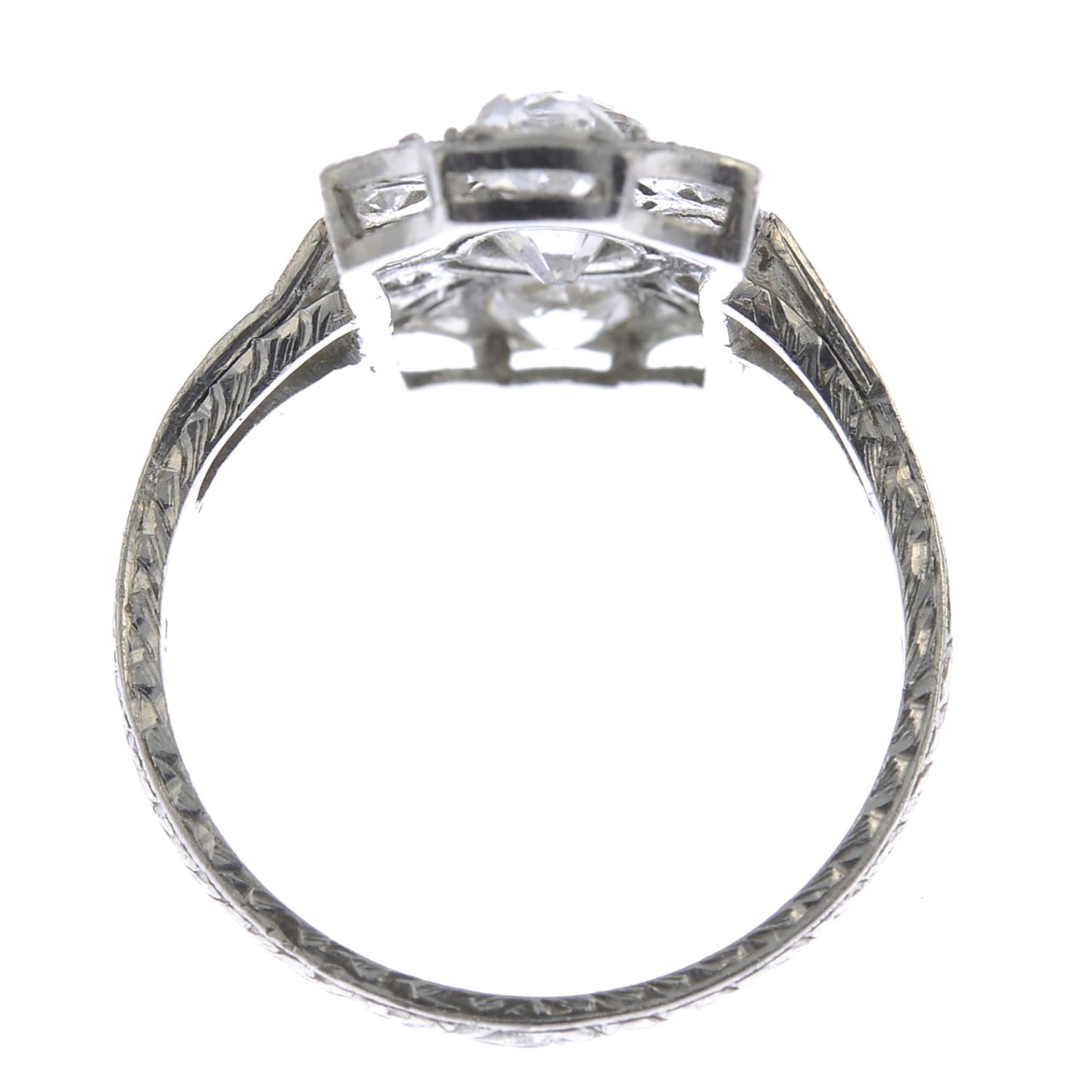 A platinum old and vari-cut diamond dress ring.Estimated total diamond weight 1.35cts, - Image 2 of 6