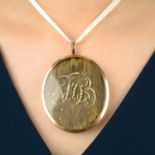 A late Georgian 12ct gold portrait miniature locket,