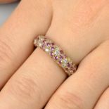 A pave-set pink sapphire and diamond 'Mimi' ring,