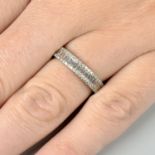 An 18ct gold baguette and brilliant-cut diamond full circle eternity ring.Estimated total diamond