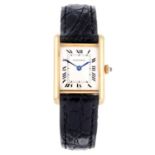 CARTIER - a lady's Tank Louis wrist watch.