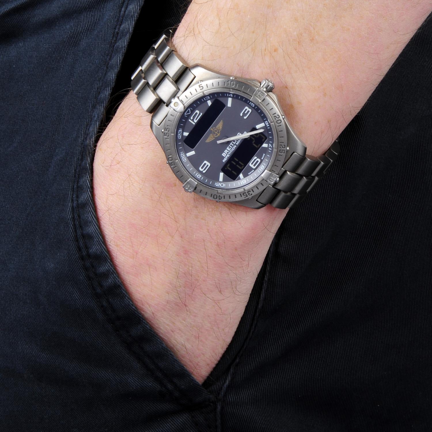 BREITLING - a gentleman's Aerospace bracelet watch. - Image 4 of 4