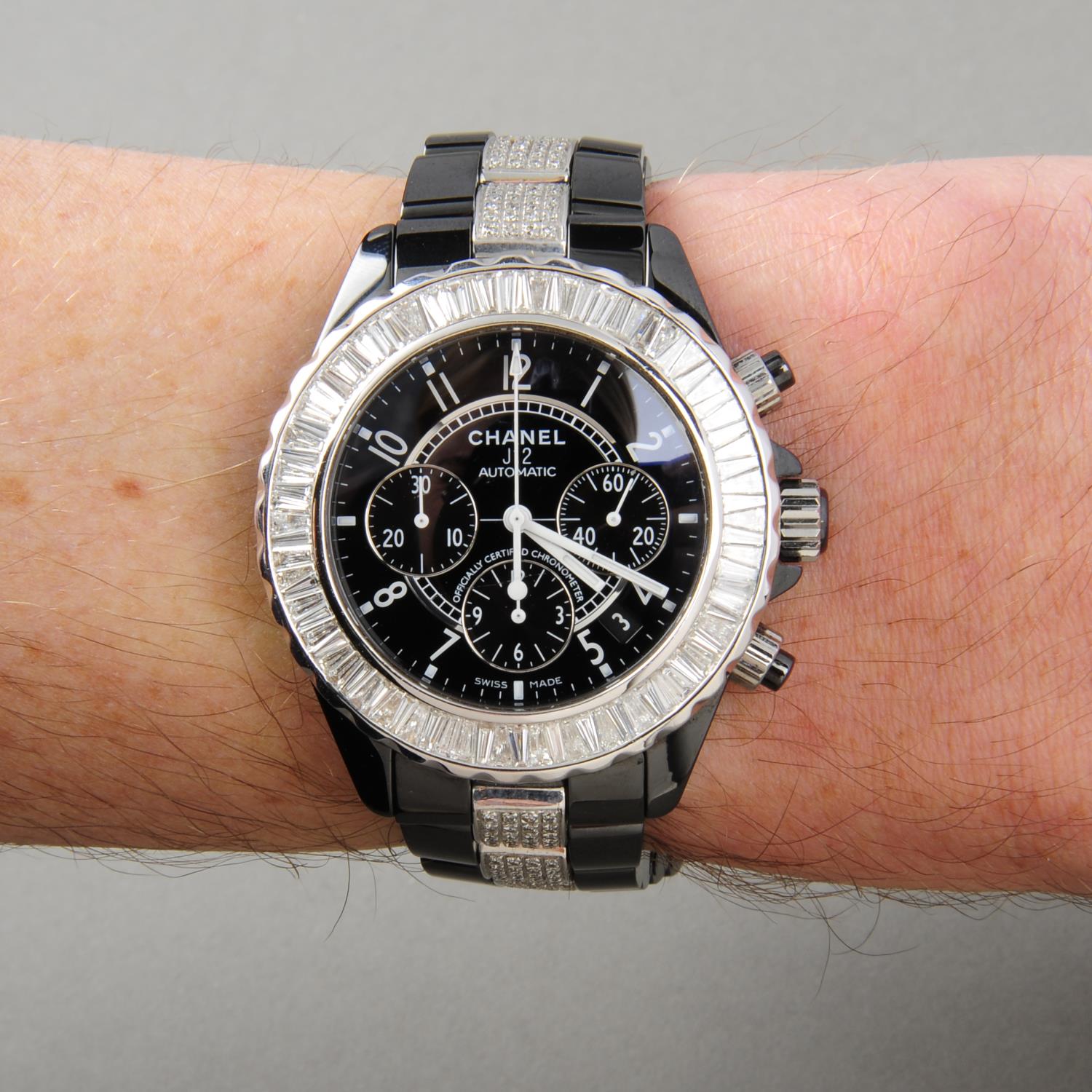 CHANEL - a J12 chronograph bracelet watch. - Image 3 of 5