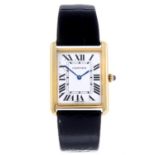 CARTIER - a gentleman's Tank Solo wrist watch.