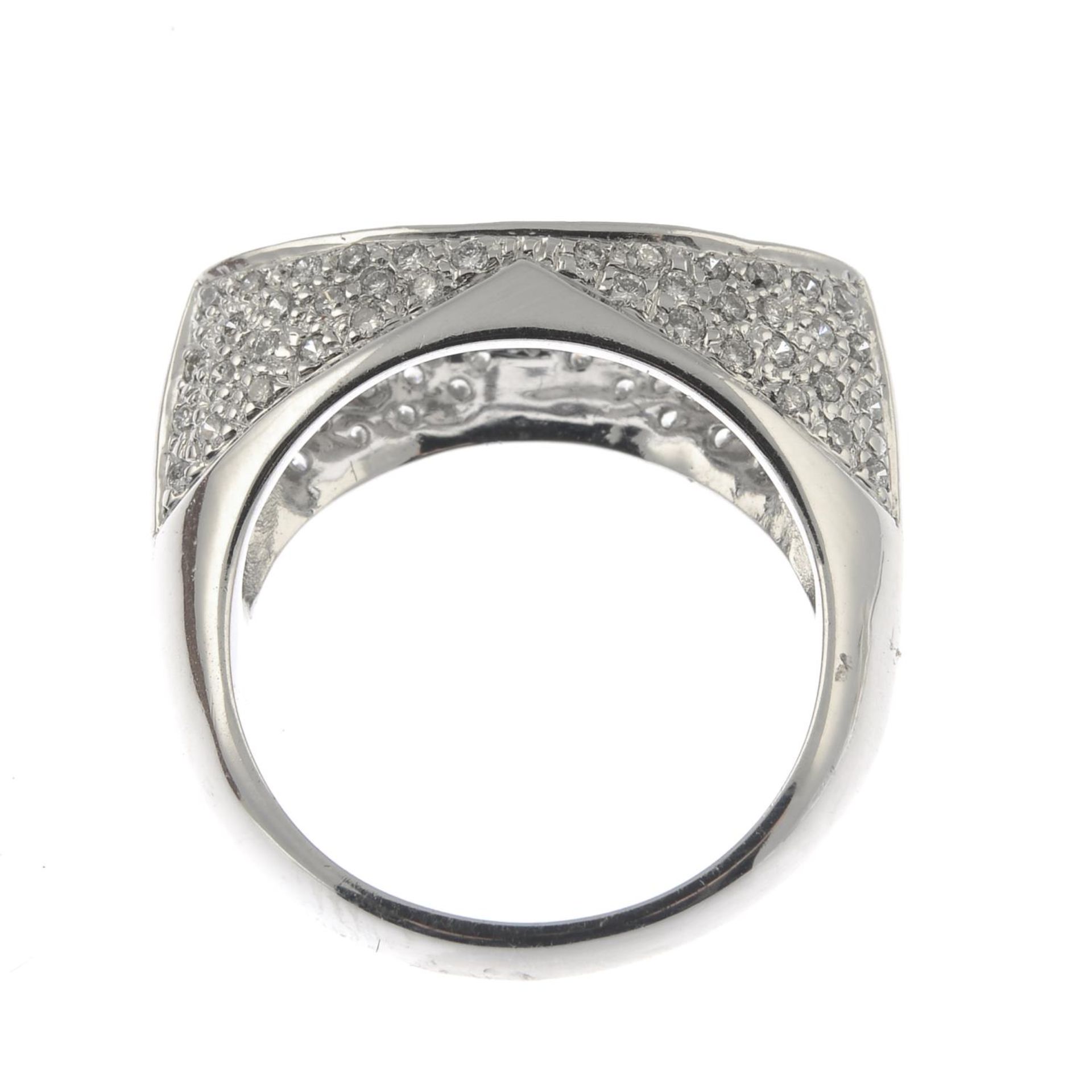 An 18ct gold pave-set diamond dress ring.Total diamond weight 0.74ct, - Image 2 of 4