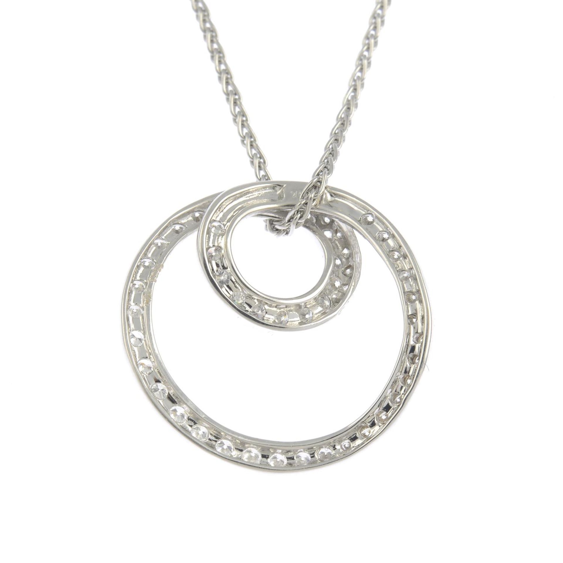 A brilliant-cut diamond necklace, - Image 2 of 3