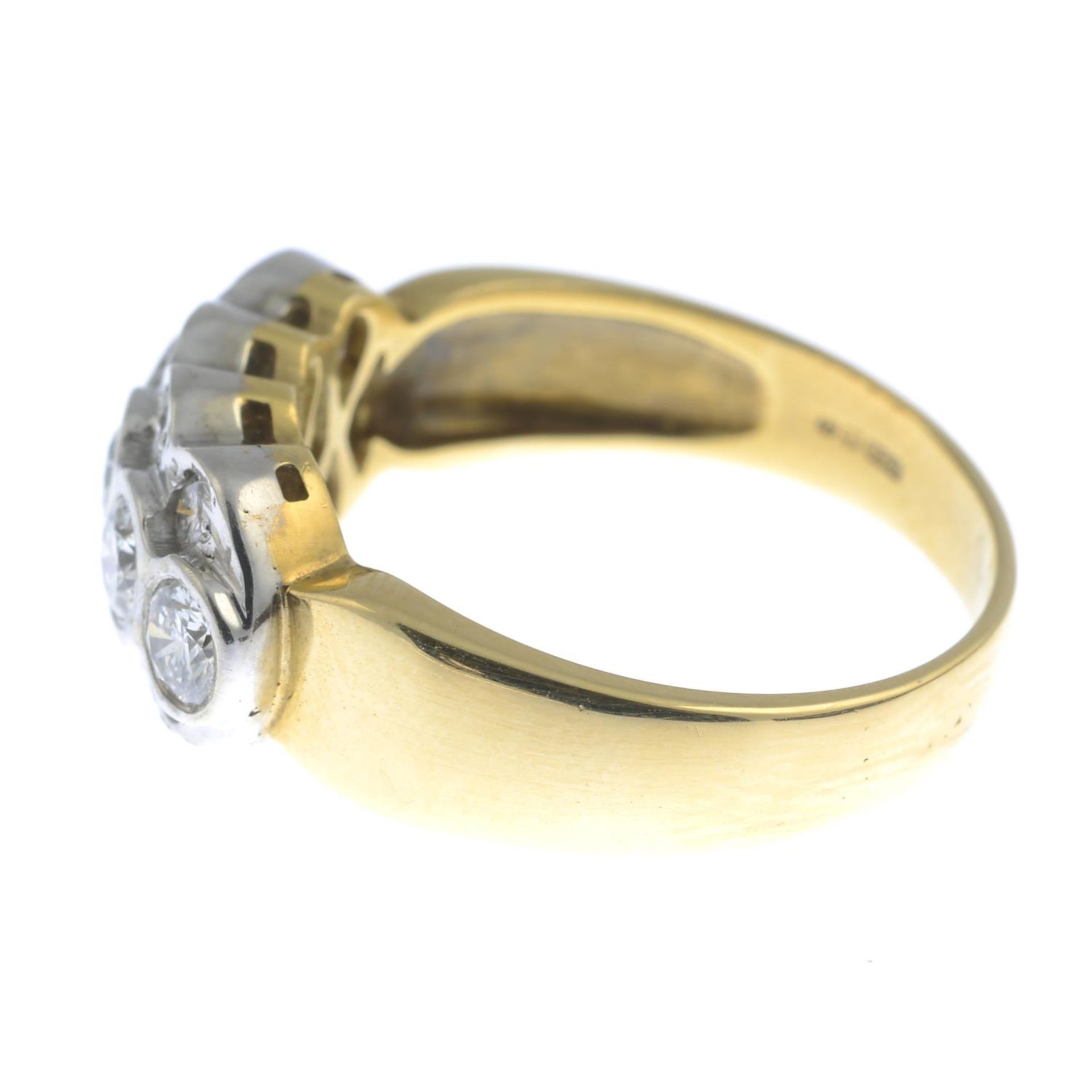 An 18ct gold brilliant-cut diamond dress ring.Estimated total diamond weight 1.10cts, - Image 2 of 3