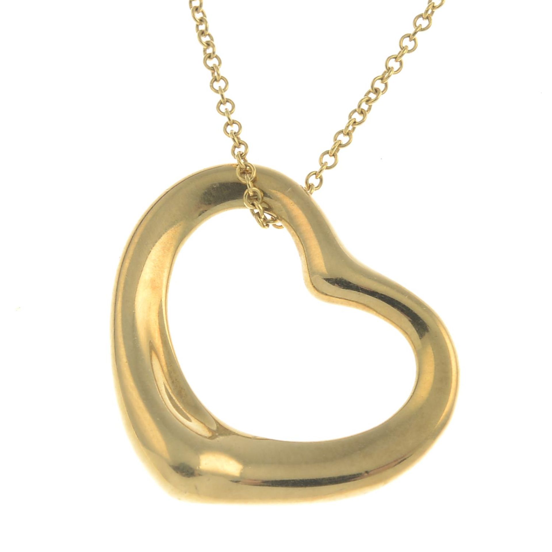 An 'Open Heart' pendant, suspended from a chain, by Elsa Peretti, for Tiffany & Co. - Image 2 of 3