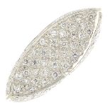 An 18ct gold pave-set diamond dress ring.Total diamond weight 0.74ct,