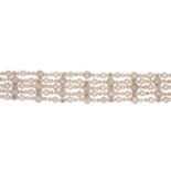 A brilliant-cut diamond bracelet.Estimated total diamond weight 8 to 8.50cts.Length 18cms.