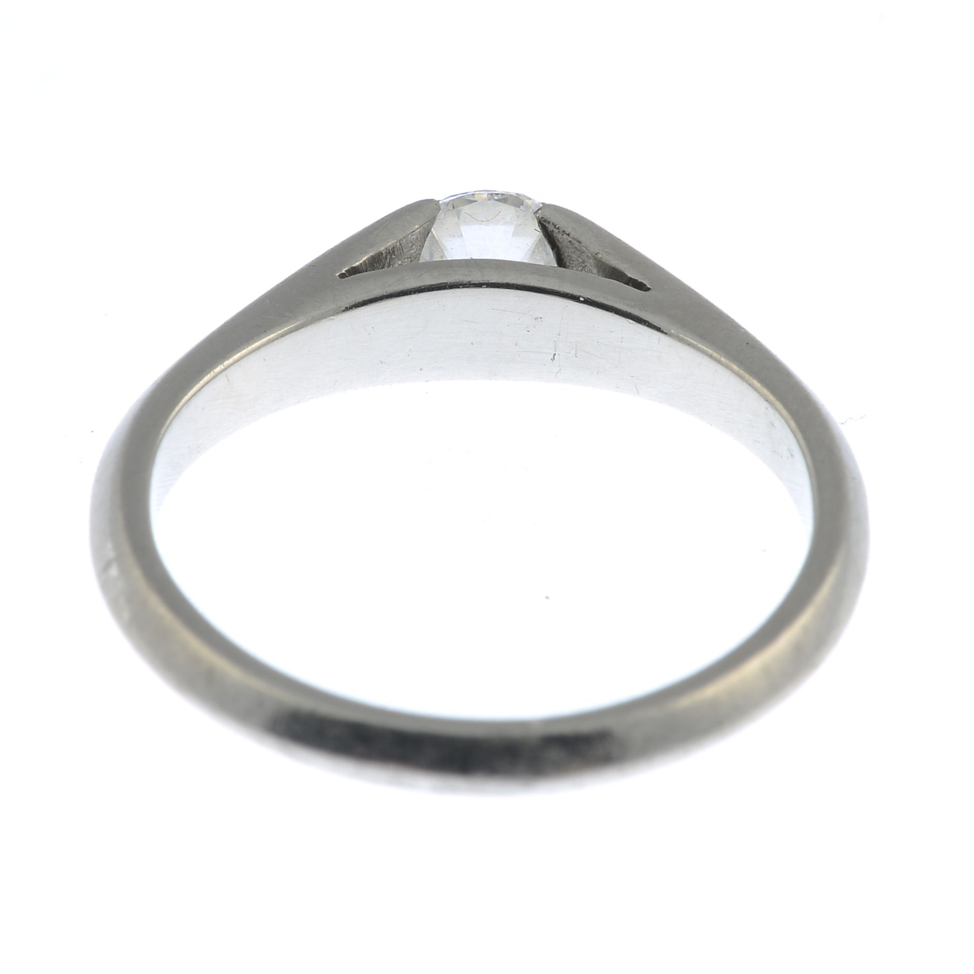 A platinum brilliant-cut diamond ring. - Image 2 of 3