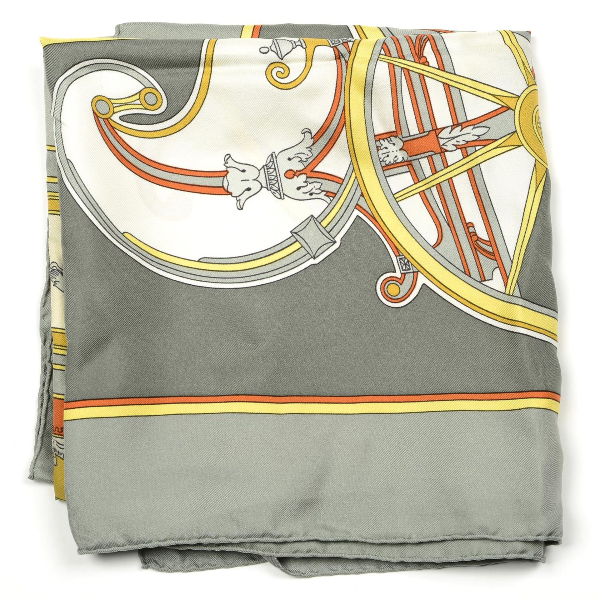 HERMÈS - a 'Washington's Carriage' silk scarf.