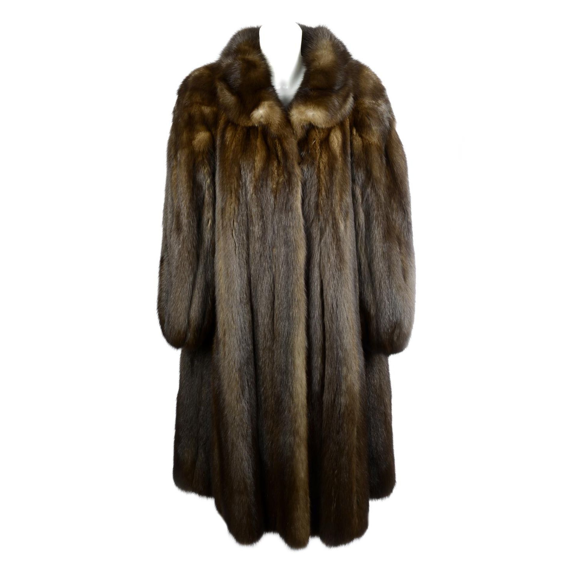 YVES SAINT LAURENT - a full length sable fur coat.