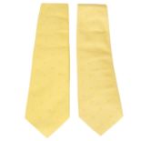 ROLEX - two yellow silk ties.