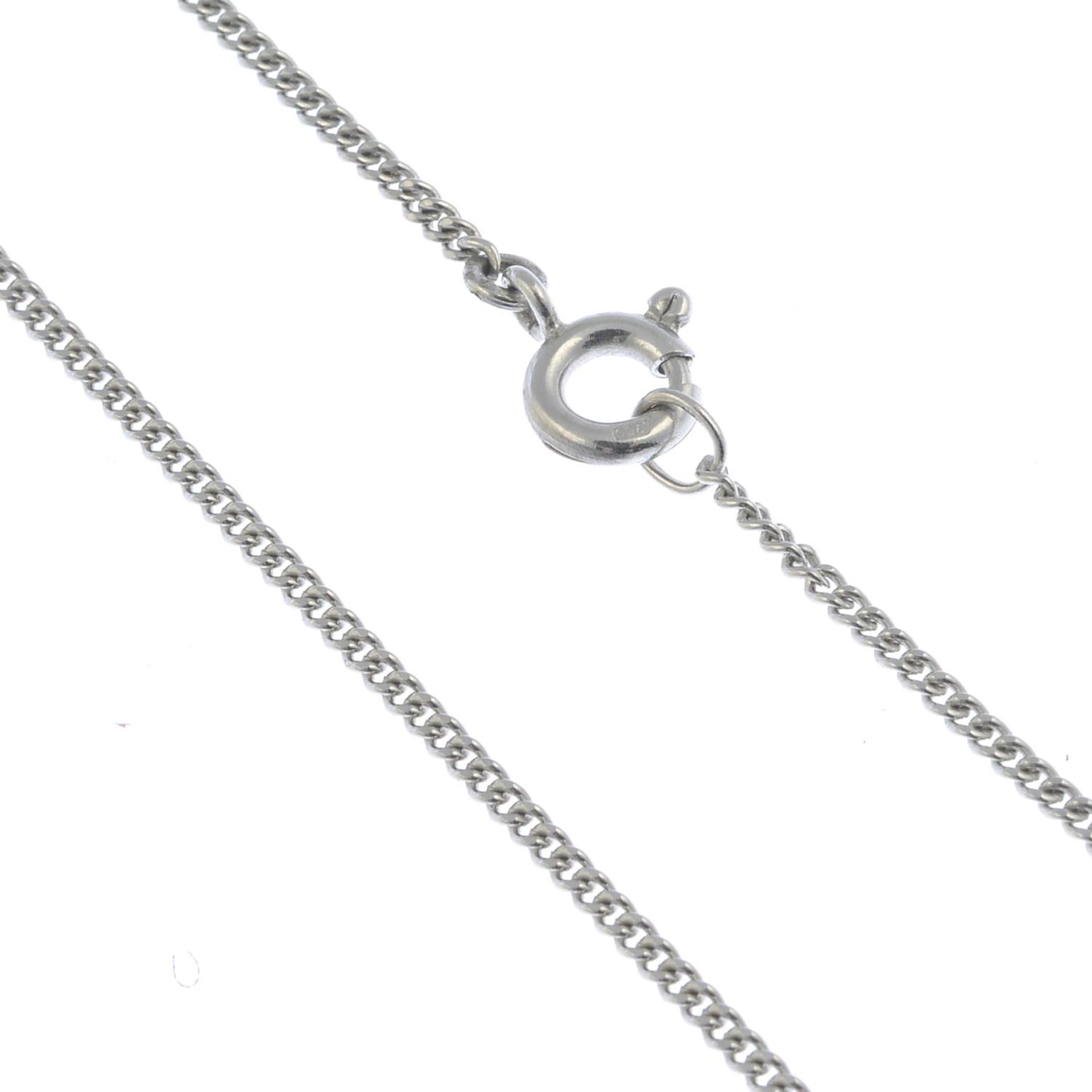 A heliodor and diamond pendant, on chain. - Bild 3 aus 5
