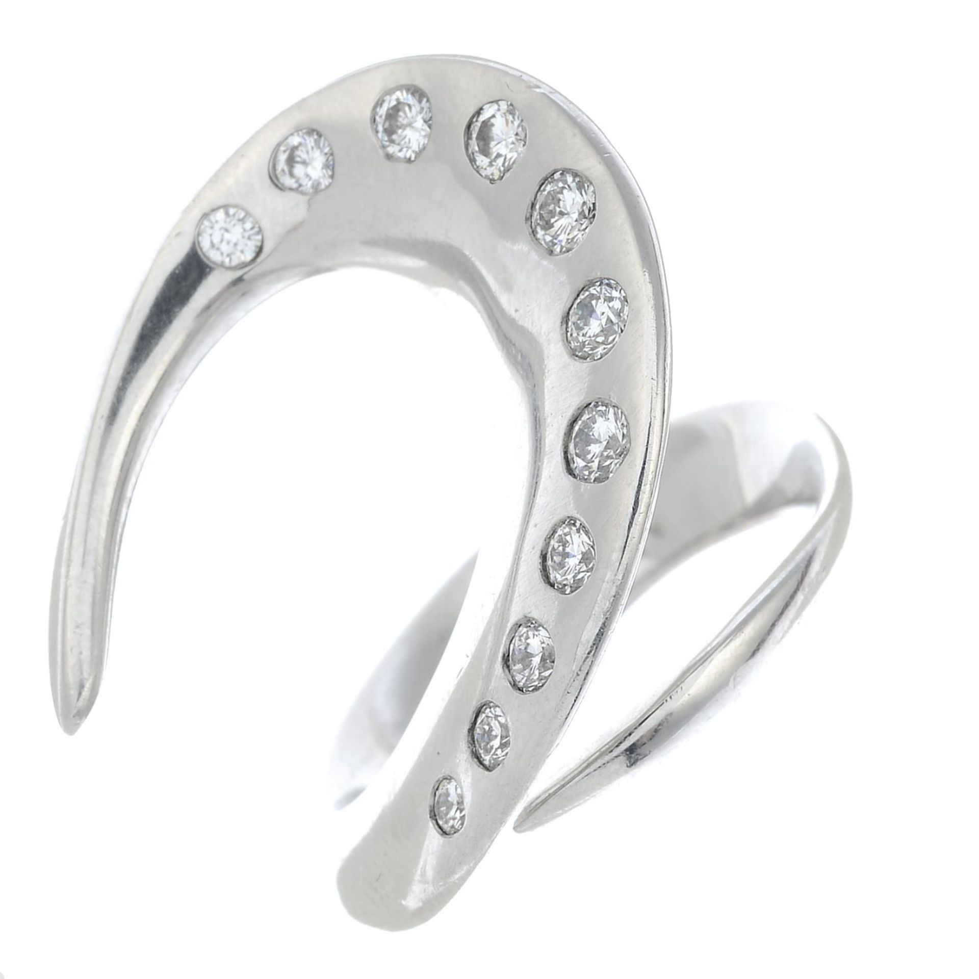 A platinum diamond 'Serenity' ring, by Sarah Jordan. - Bild 5 aus 6