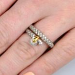 An 18ct gold pave-set diamond dress ring,