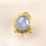 A late Victorian gold star sapphire turtle stickpin.French assay marks.