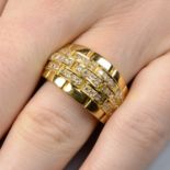 An 18ct gold single-cut diamond dress ring, by Cartier.