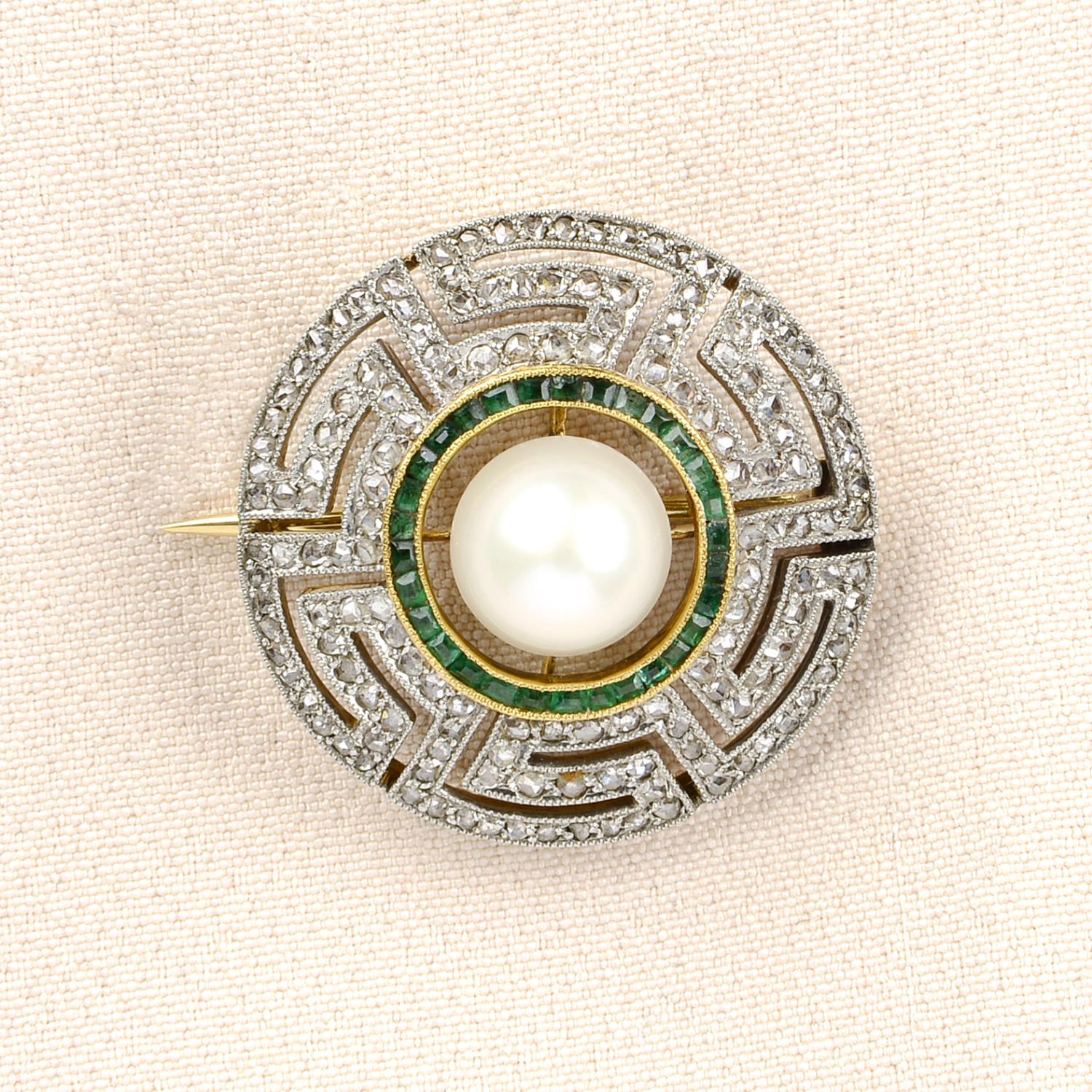 An Art Deco platinum and 18ct gold,