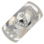 A pave-set diamond 'Monologo' ring,