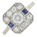 A vari-cut diamond cluster ring,