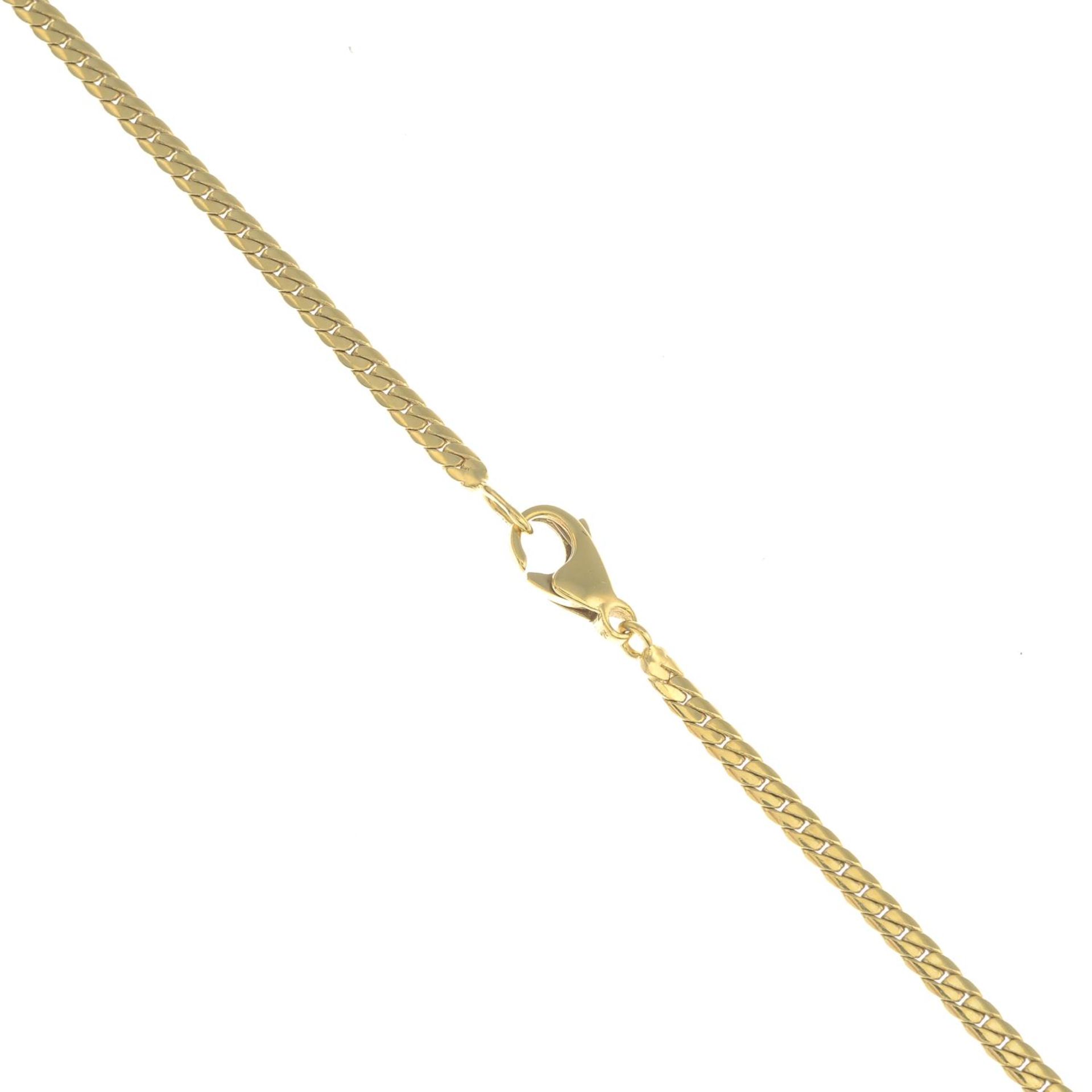 An 18ct gold gem-set and brilliant-cut diamond necklace.Gems include ruby, - Bild 3 aus 3