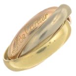 A 'les must de Cartier, Trinity' ring, by Cartier.Signed Cartier, A3O98X.French assay marks.